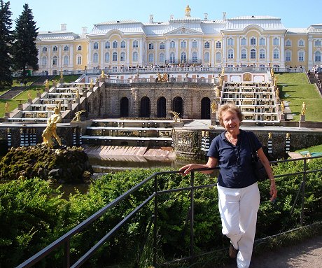 Rosemary Krug at Peterhof Palace, St.Petersburg, Russia