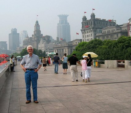 Fred R Krug on the Bund in Shanghai