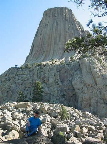 Fred R. Krug at the Devil's Tower in Wyoming