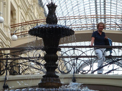 Rosemary Krug in the GUM mall in Moscow