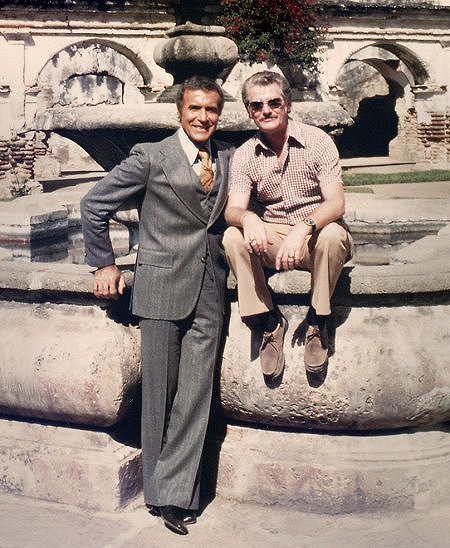 Ricardo Montalban & producer Fred R. Krug in Antigua, Guatemala