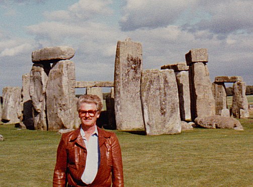 Fred R Krug at Stonehenge, Salisbury Plains